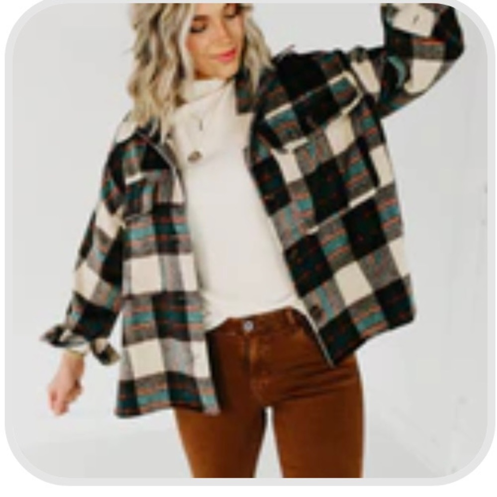 Carissa plaid Shacket Jacket